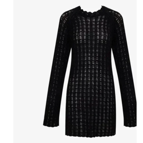 Rumored Beyond the Sea Mini Dress Size S Black - New - Picture 2 of 7